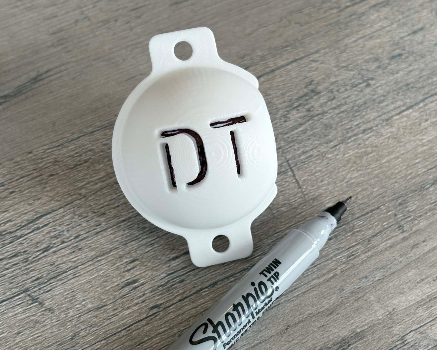 Personalized Golf Ball Marker – Initials and Alignment Line