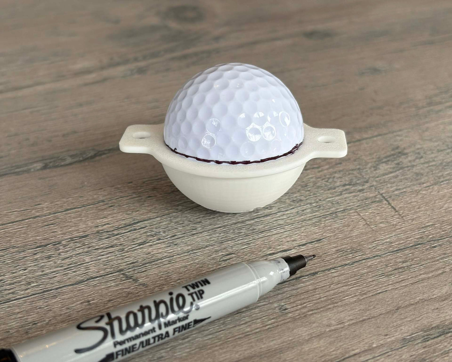 Personalized Golf Ball Marker – Initials and Alignment Line